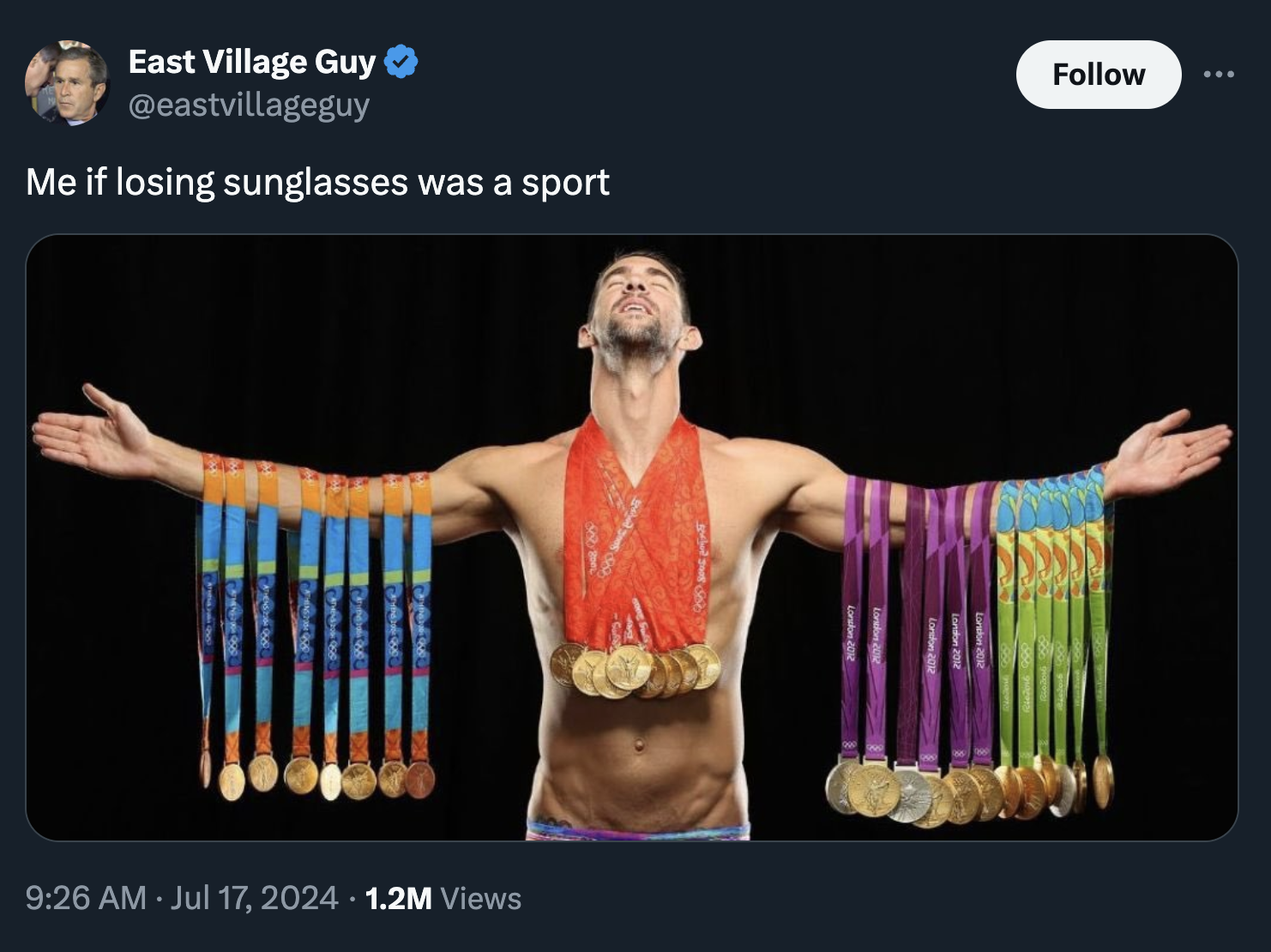 michael phelps beijing - East Village Guy Me if losing sunglasses was a sport Dene ve 1.2M Views